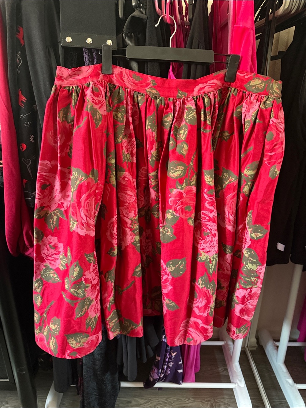 Vixen Red Rose Swing Skirt